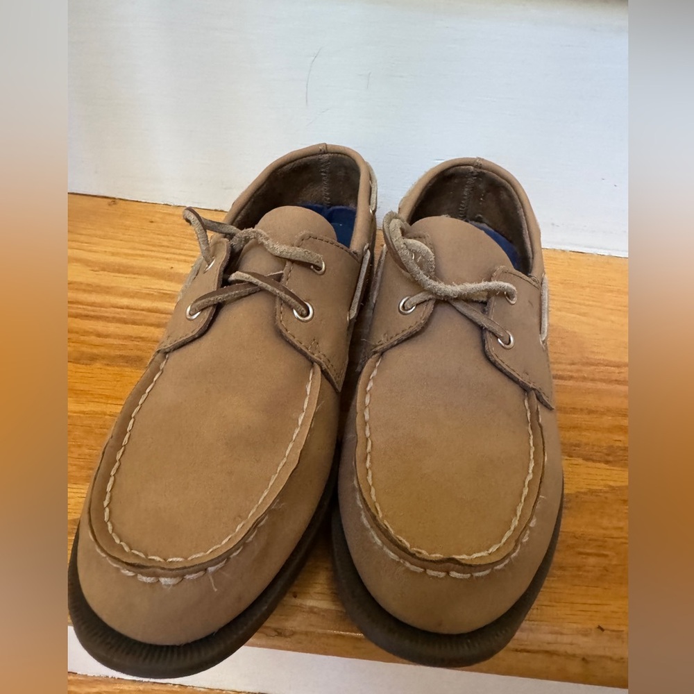 Sperry boat leather tan brown shoes size 5M